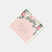 Blush Roze  Tuin Rozen Baby shower Servet (Hoek)