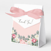 Blush Roze Tuin Rozen Vrijgezellenfeest Bedankdoosjes (Voorkant Zijde)