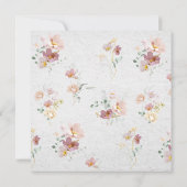 Blush Roze tuinbloemen Vrijgezellenfeest Kaart (Achterkant)
