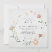 Blush Roze tuinbloemen Vrijgezellenfeest Kaart (Voorkant)