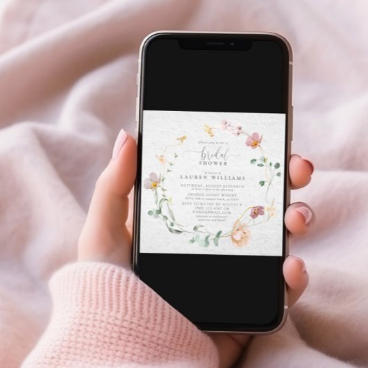 Blush Roze tuinbloemen Vrijgezellenfeest Kaart