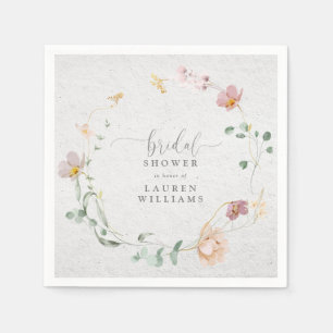Blush Roze tuinbloemen Vrijgezellenfeest Servet