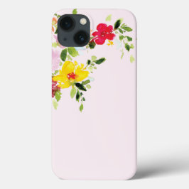 Blush roze tuintuin waterverf Case-Mate iPhone case