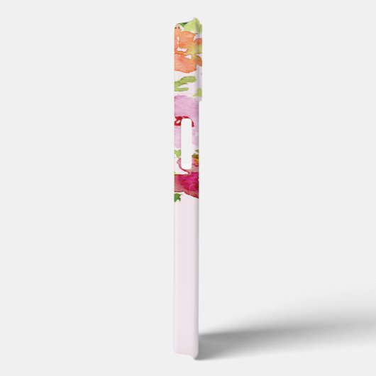 Blush roze tuintuin waterverf Case-Mate iPhone case (Achterkant / Rechts)