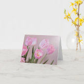 Blush roze tulp briefkaarten (Gele Bloem)