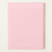 Blush roze tulpen gepersonaliseerde planner (Achterkant)