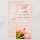 Blush roze tulptulptulptulptulptulptulptulptulptul kaart (Voorkant / Achterkant)