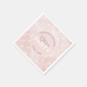 Blush Roze Valentijnse X's en O's Thégeacht Servet (Hoek)