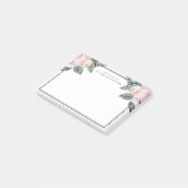 Blush roze van het bureau van de Waterverf Rozen Post-it® Notes (Schuin)