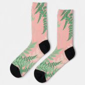 Blush Roze Varensblad Botanisch Saliegroen Modern  Sokken (Links)