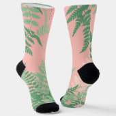 Blush Roze Varensblad Botanisch Saliegroen Modern  Sokken (Gebogen)