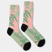 Blush Roze Varensblad Botanisch Saliegroen Modern  Sokken (Rechts)