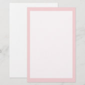 Blush Roze vaste kleur Briefpapier (Voorkant / Achterkant)