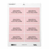 Blush Roze vaste kleur Etiket (Full Sheet)