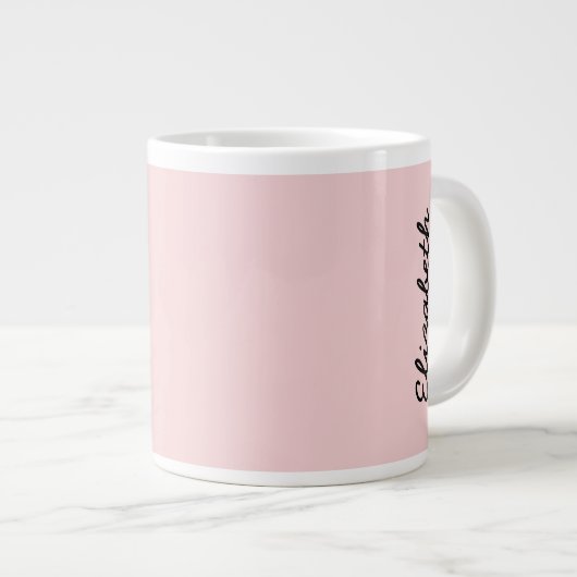 Blush Roze vaste kleur Grote Koffiekop (Voorkant rechts)