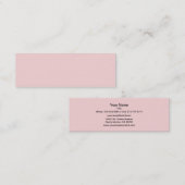 Blush Roze vaste kleur Mini Visitekaartje (Voorkant / Achterkant)