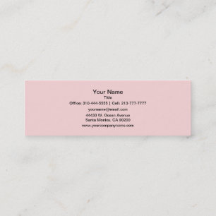 Blush Roze vaste kleur Mini Visitekaartje
