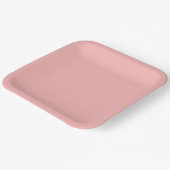Blush Roze vaste kleur Papieren Bordje (Gebogen)