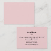 Blush Roze vaste kleur Visitekaartje (Voorkant / Achterkant)