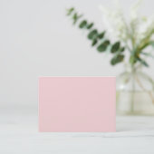 Blush Roze vaste kleur Visitekaartje (Staand voorkant)