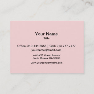 Blush Roze vaste kleur Visitekaartje