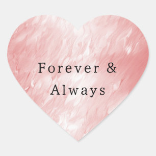 Blush roze verf streken hart sticker