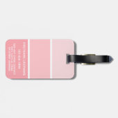 Blush Roze verfchips met aangepaste naam Bagagelabel (Achterkant horizontaal)