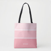 Blush Roze verfchips met aangepaste naam Tote Bag (Voorkant)