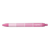 Blush Roze verfchips met aangepaste naam Zwarte Inkt Pen (Voorkant)