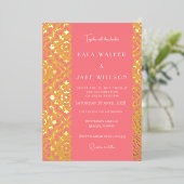 Blush Roze Verfijnde Italiaanse Tegel (Solid) Folie Uitnodiging (Staand Voorkant)