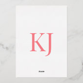 Blush Roze Verfijnde Italiaanse Tegel (Solid) Folie Uitnodiging (Achterkant)