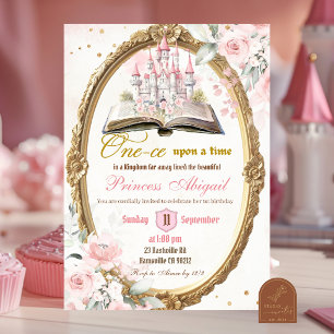 Blush Roze Verhaalboek Eens upon a time 1e verjaar Kaart