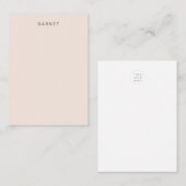 Blush roze verkenningskaart visitekaartje (Voorkant / Achterkant)