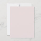 Blush roze verticale strepen moderne bruiloft deta kaart (Achterkant)