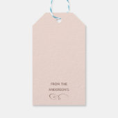 Blush roze verzegeling Kleur F8E3DA Cadeaulabel (Achterkant)