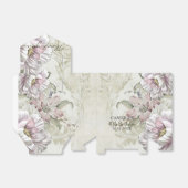  Blush Roze Victoriaans Bloemenwijnstokken Bedankdoosjes (Uitgevouwen)