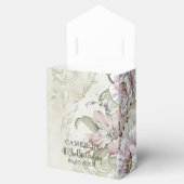 Blush Roze Victoriaans Bloemenwijnstokken Bedankdoosjes (Geopend)
