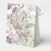 Blush Roze Victoriaans Bloemenwijnstokken Bedankdoosjes (Achterkant)