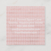  Blush Roze Vierkante Visitekaartje (Achterkant)