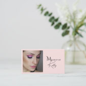 Blush Roze Visagist Qr Code Social Icon Visitekaartje (Staand voorkant)
