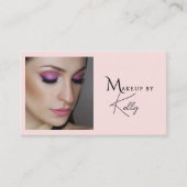 Blush Roze Visagist Qr Code Social Icon Visitekaartje (Voorkant)