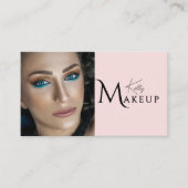 Blush Roze Visagist Qr Code Social Icon Visitekaartje (Voorkant)