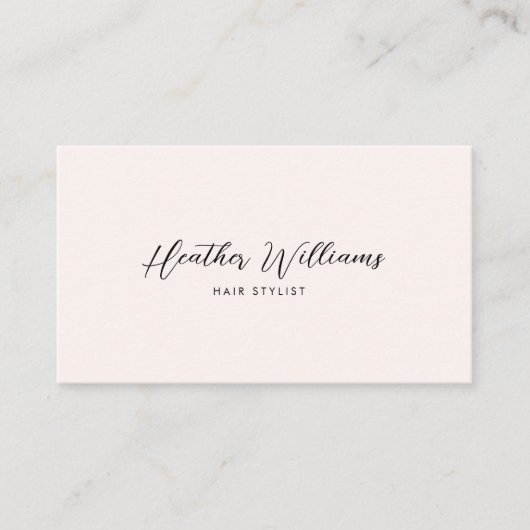 Blush roze visitekaartje (Voorkant)