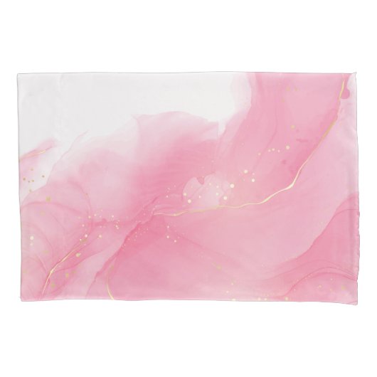 Blush roze, vloeibaar marmer Abstract patroon Kussensloop (Voorkant)