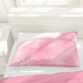 Blush roze, vloeibaar marmer Abstract patroon Kussensloop