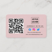 Blush roze volg scan om verbinding te maken met de visitekaartje (Voorkant)