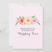 Blush Roze Vow Verlenging Uitnodiging (Voorkant)