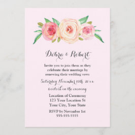 Blush Roze Vow Verlenging Uitnodiging