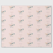 Blush roze vrede en vreugde vlinder cadeaupapier (Vlak)