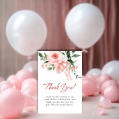 Blush Roze Vrijgezellenfeest Bedankkaart